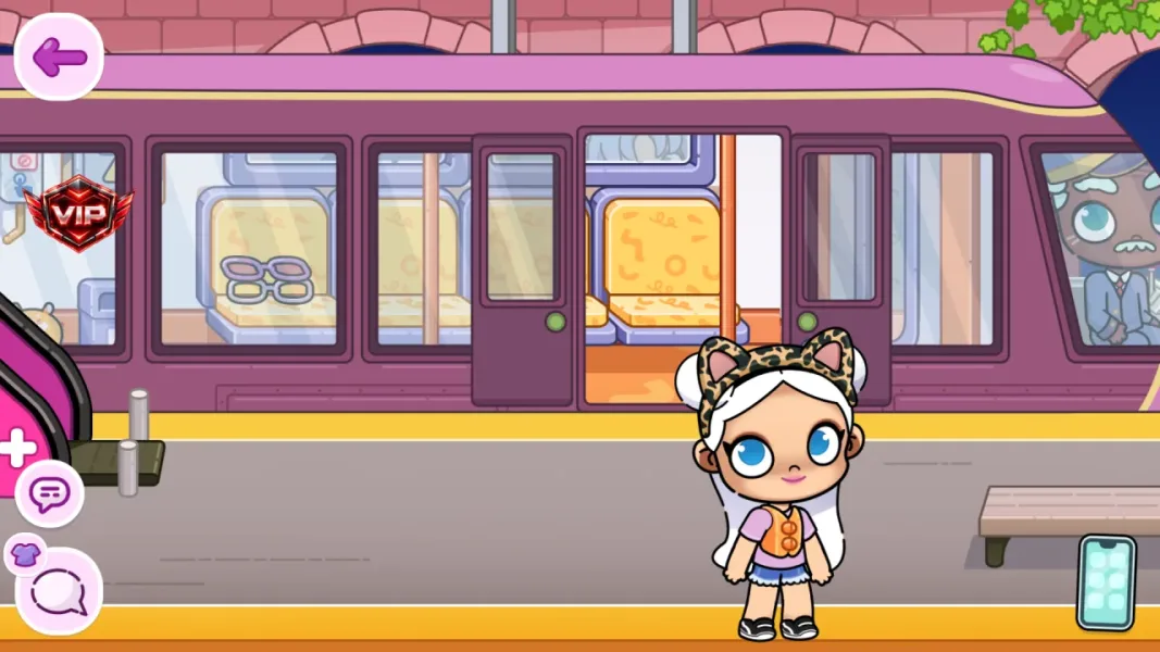 Avatar World ® — avatar novo chegando de trem na cidade