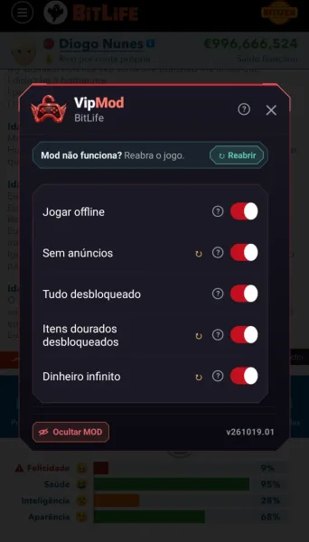 BitLife - Simulador de Vida — menu mod