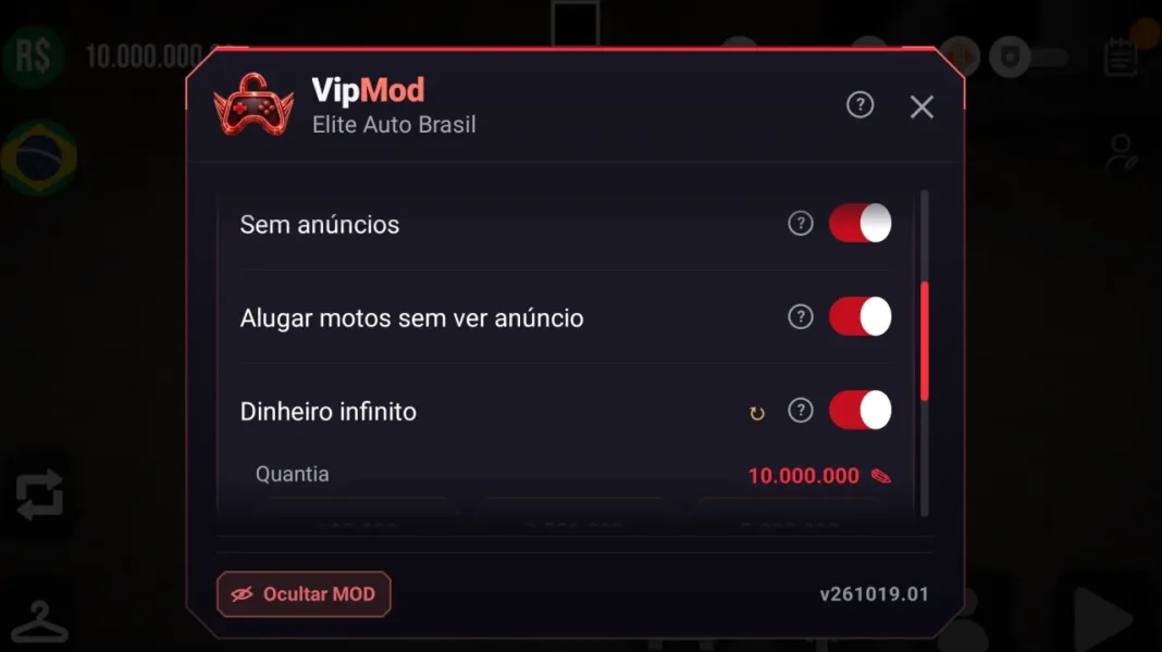 Elite Auto Brasil : Moto Grau — menu mod