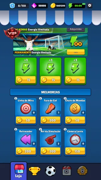 Mini Soccer Star - Futebol 26 — loja de melhorias sem gastar moedas