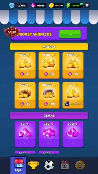 Mini Soccer Star - Futebol 26 — pacotes de moedas pagos com gemas
