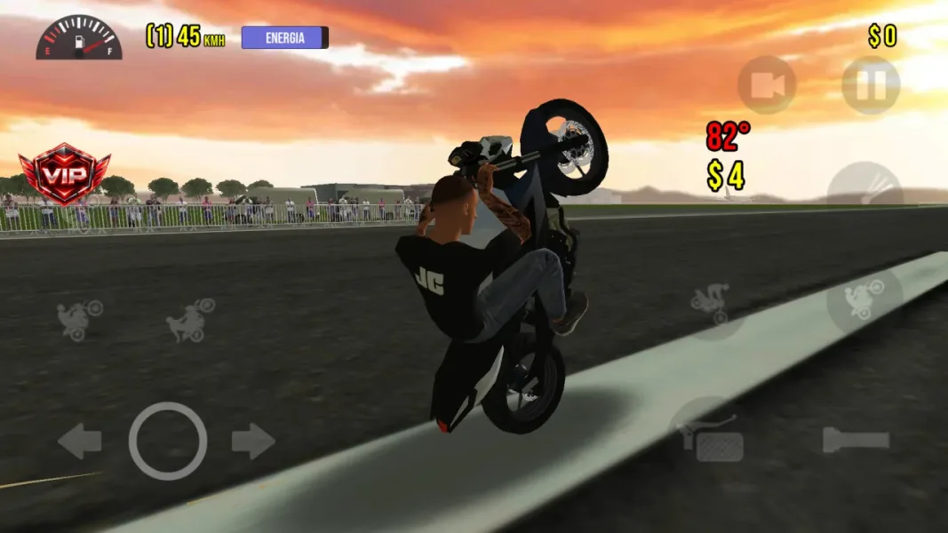 Moto Wheelie 3D — empinando a naked 600 no aeroporto