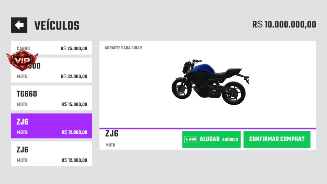 Projeto Grau 2 — confirmando a compra da zj6